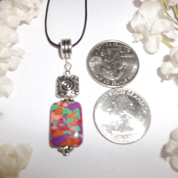 Funky Red Beaded Necklace Handmade Colorful Fashion Accessory Jewelry Gift 5255 - Picture 3 of 10